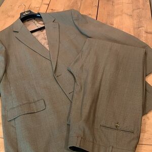 Brooks Brothers Men’s Suit GUC Sz 50L Brown/Blk Herringbone Coat 50L Pants 44W
